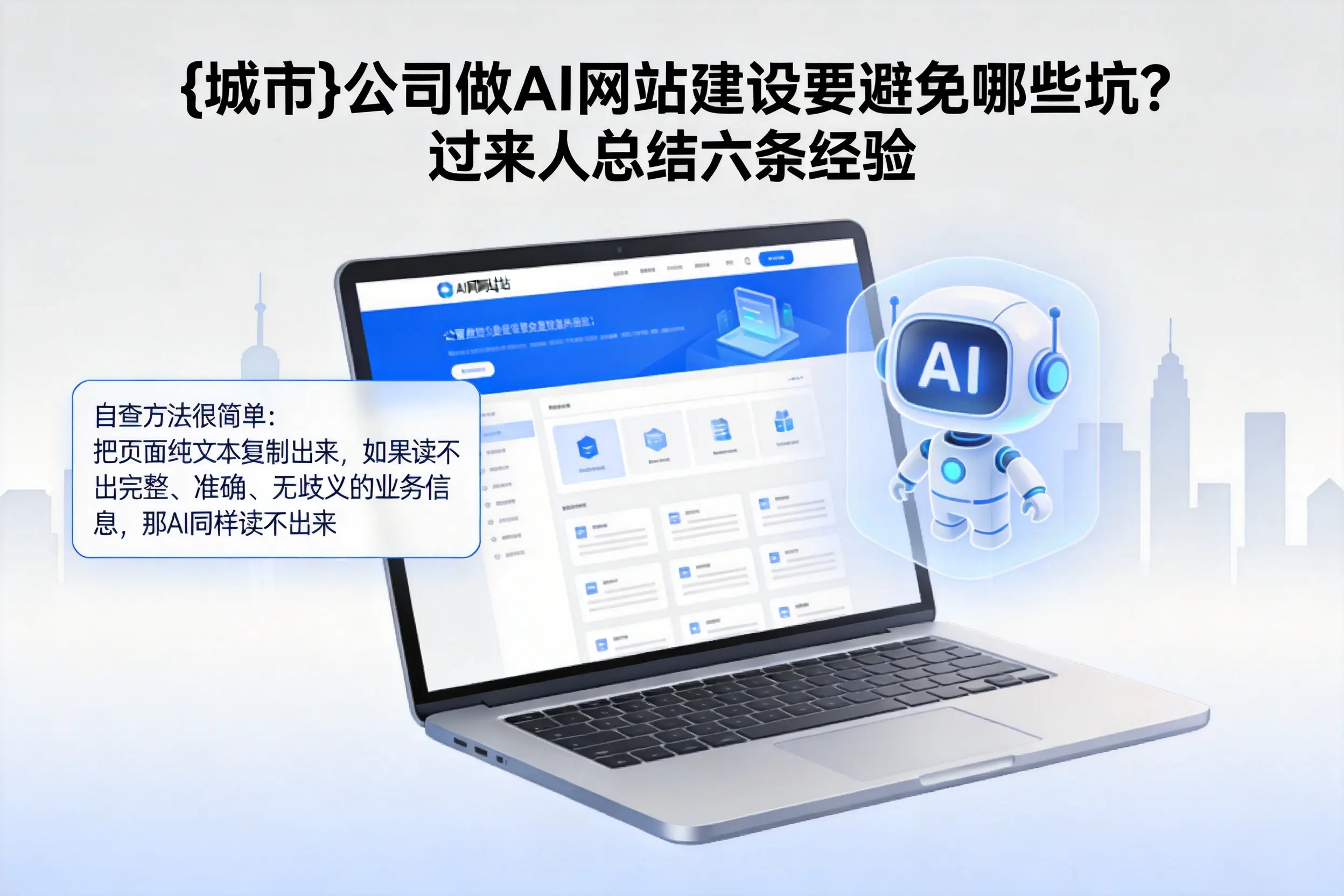 济南公司做AI网站建设要避免哪些坑？过来人总结六条经验