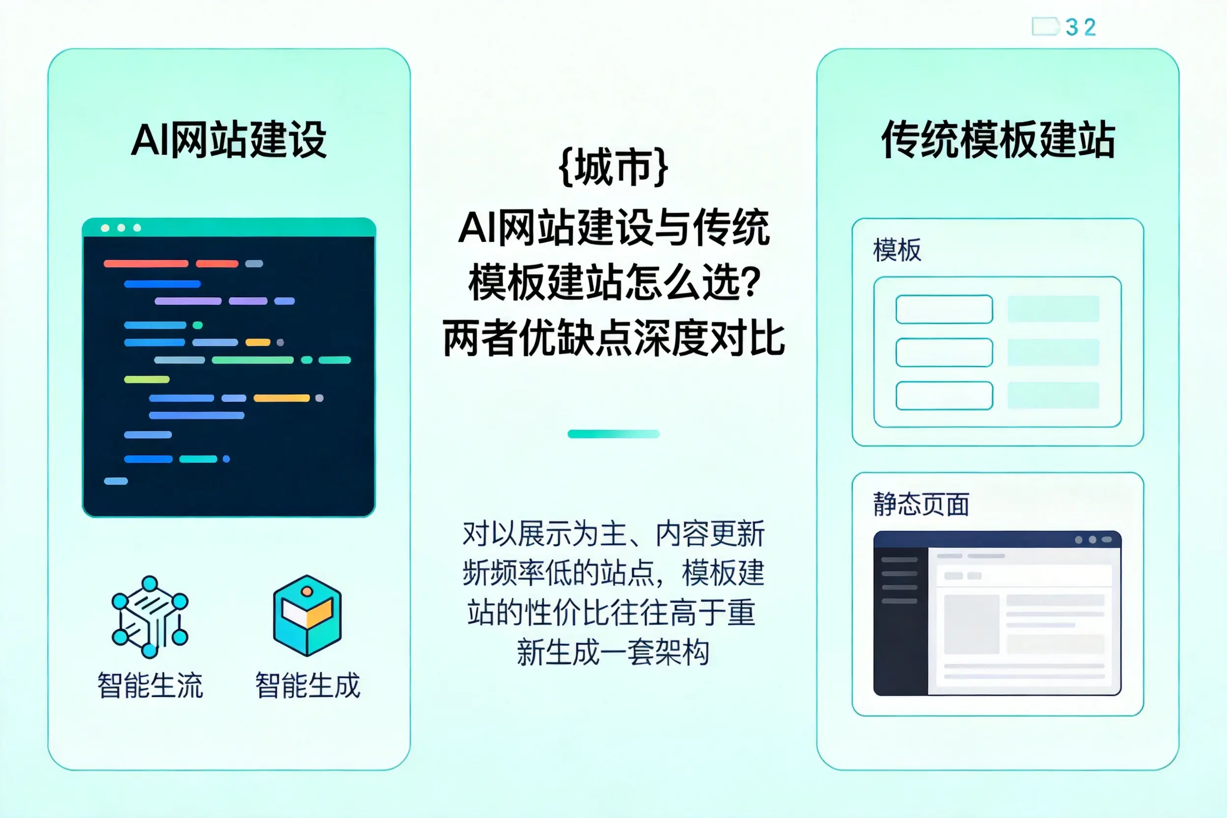 济南AI网站建设与传统模板建站怎么选？两者优缺点深度对比