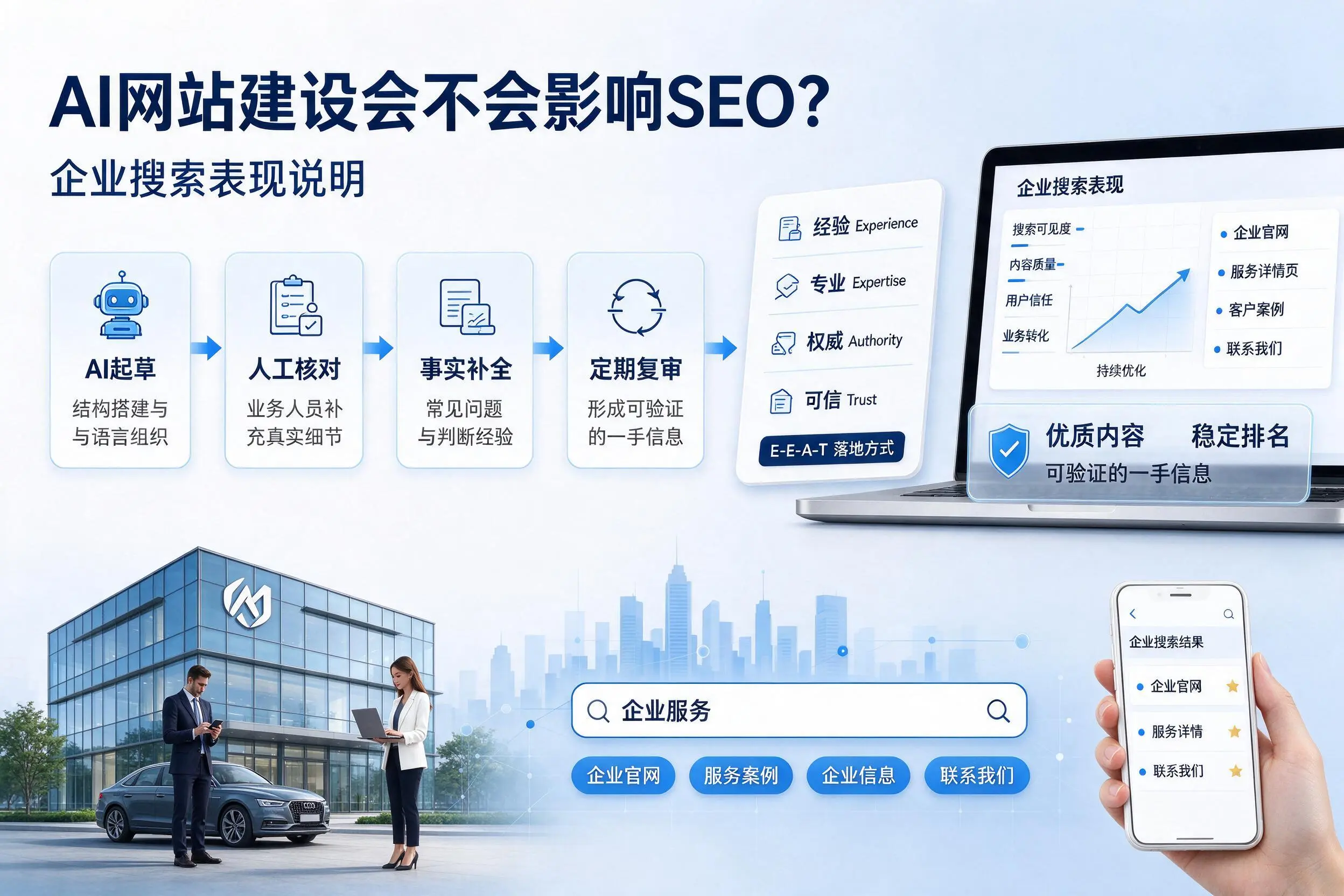 AI网站建设会不会影响SEO？济南企业搜索表现说明