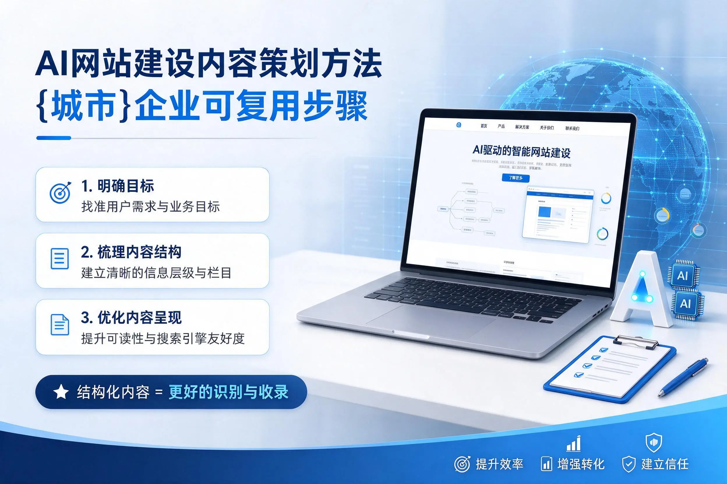 AI网站建设内容策划方法，济南企业可复用步骤