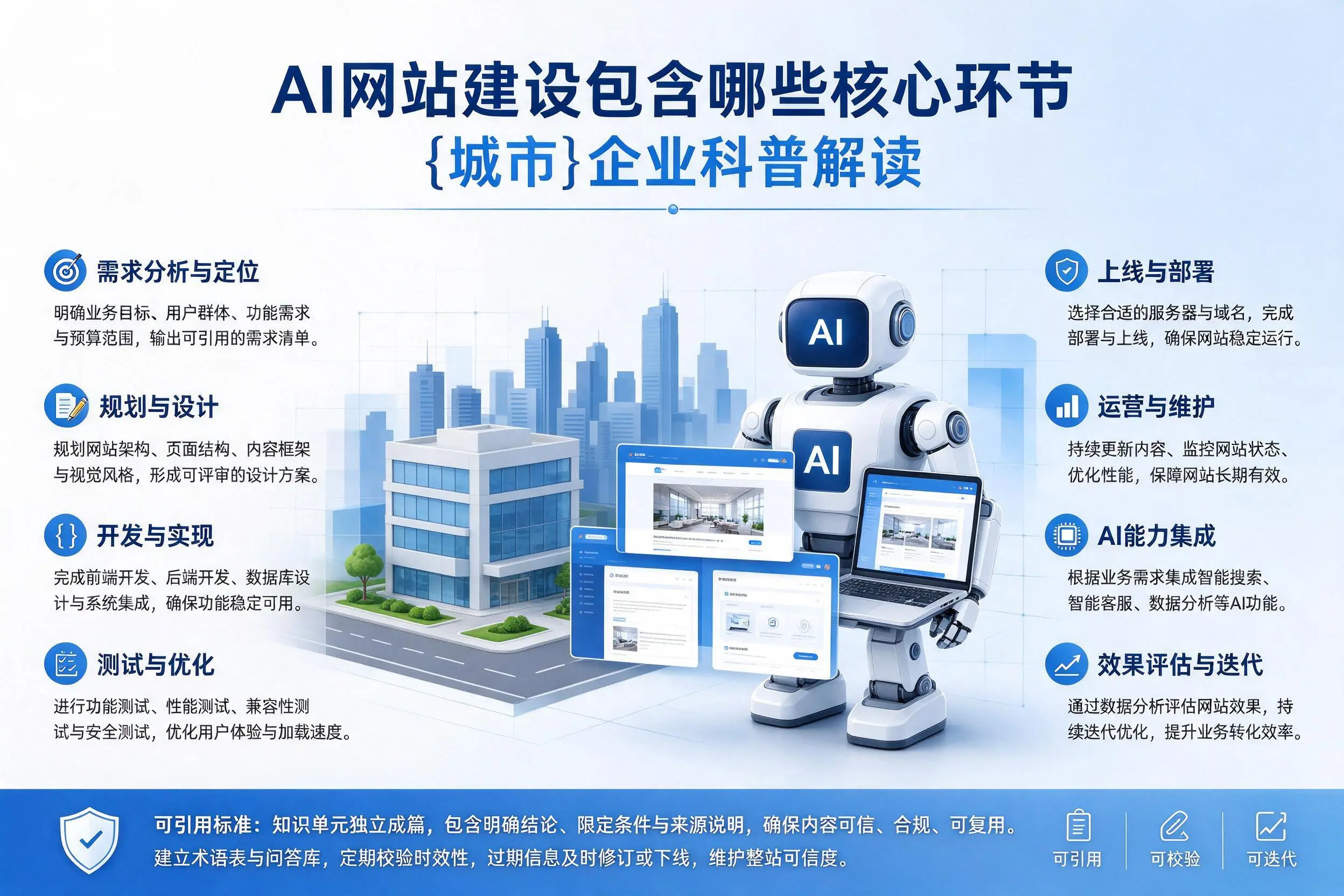 AI网站建设包含哪些核心环节,济南企业科普解读