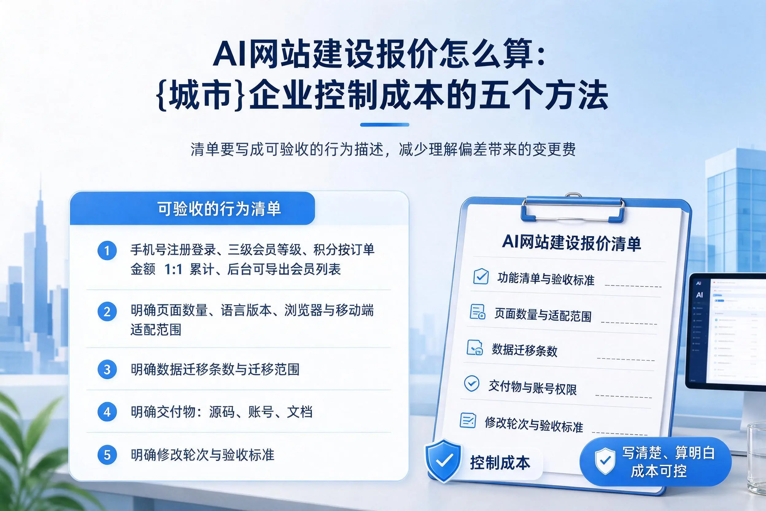 AI网站建设报价怎么算:济南企业控制成本的五个方法